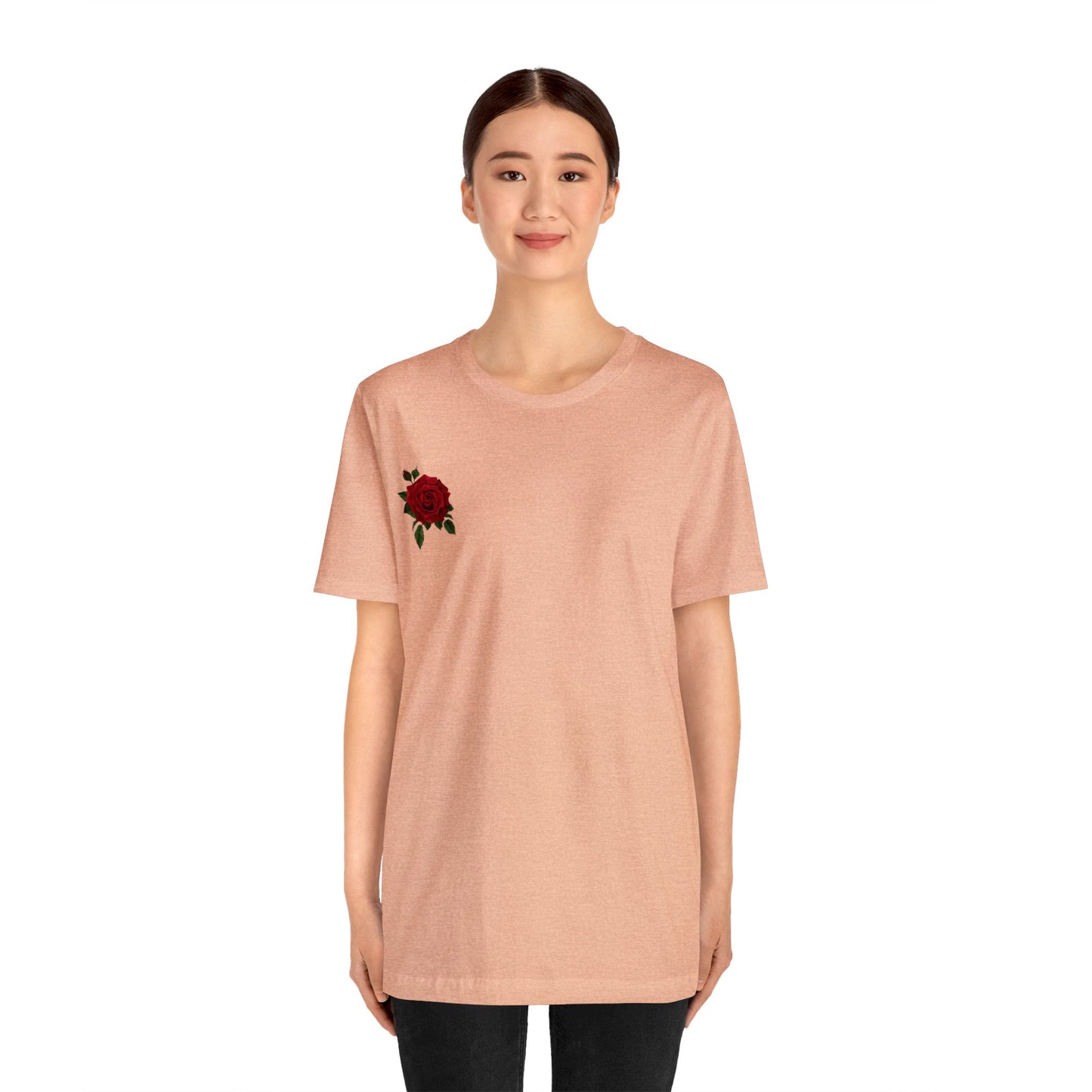 Minimal Rose Graphic T-Shirt