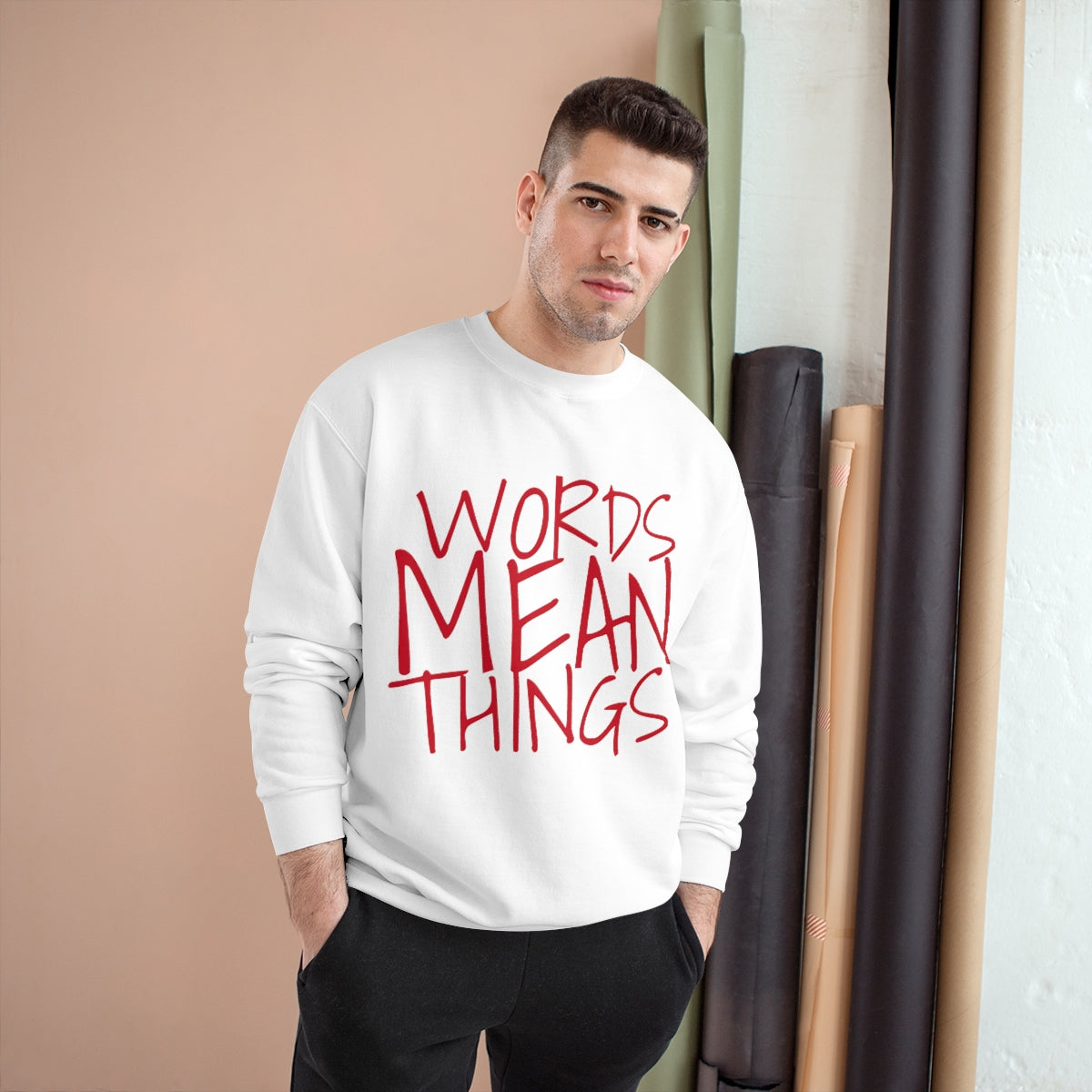 Words Mean Things Champion Crewneck